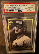 Aaron Judge - 2025 Topps Black & White Gold Frame #PP7 - PSA 10 GEM MINT