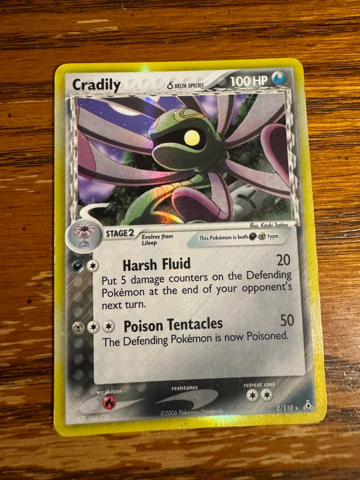 Cradily 2/110 Holo Holon Phantoms Pokemon Card LP/MP PCTG