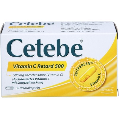 Cetebe Vitamin C Retard 500 Hartkapseln, 30 St. Kapseln 3884264