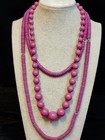 Gorgeous 2 Piece Purple Necklaces Wood And Acrylic Beads — photo 3