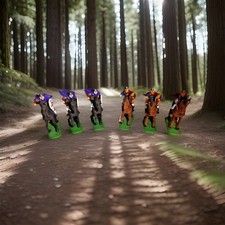 Expeditionary Force 40 mm medieval toy soldiers. Six 6 riders on horseback. 3