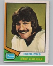 1974-75 O-Pee-Chee #207 Dennis Ververgaert RC Rookie  Canucks V103689