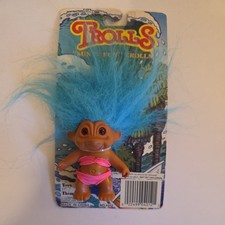 Vintage Toys N' Things Trolls "Sun 'N Fun" Troll Doll New on Card