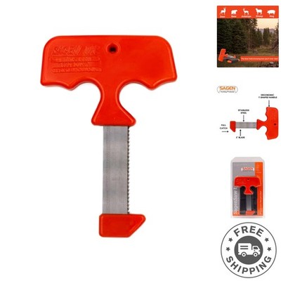 Compact Black Camouflaged Saw: Perfect for Efficient Deer & Game Field Dressing