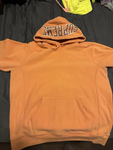 Felpa con cappuccio Supreme Sequin Arc arancione pallido taglia XL