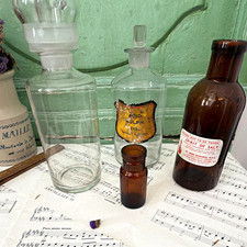 Collection of Vintage/Antique pharmacy bottles