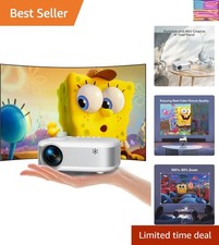 Mini Projector, 2025 Upgraded 1080P HD Projector, Portable Projector with Blu...