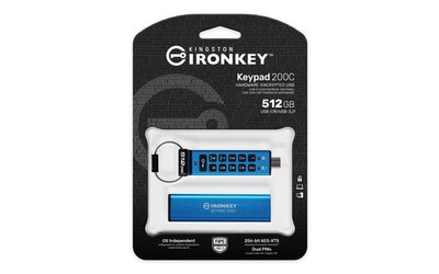 .Kingston IronKey Keypad 200C 512GB (IKKP200C/512GB) USB-C flash drive