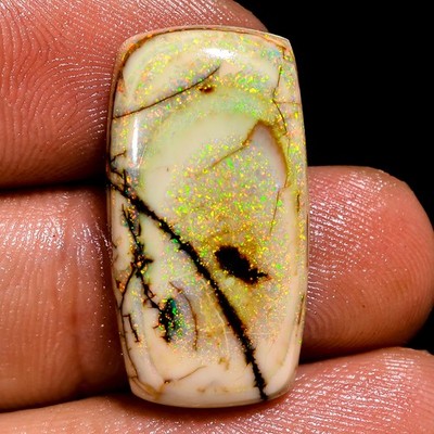 Sterling Monarch Opal Kissen Cabochon 9.70 ct 12x24x4 mm Edelstein lp-47 Neu