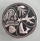 Washington State Sterling Silver Coin 33 Grams Of 925 round 1 oz
