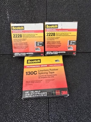 Scotch Electrical Tape 3-Pack 2228 x2 + 130C Heavy Duty Moisture Resistant