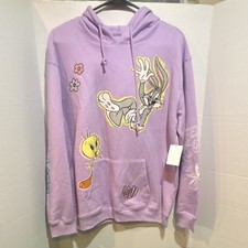 New with Tags Looney Tunes Hoodie Size XL with Embroidered and Grafic Design