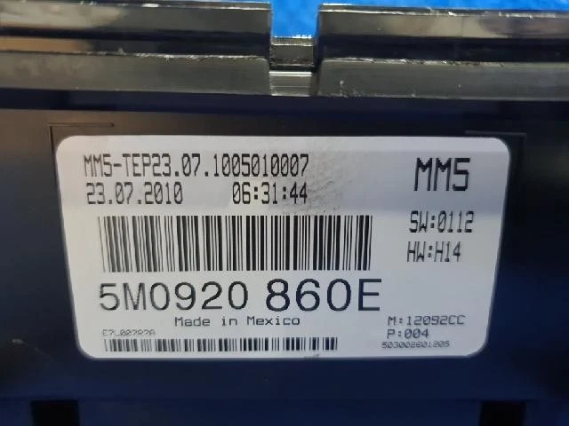 Volkswagen Jetta 2010 grupos de instrumentos 5M0920860E Foto 4 de 4