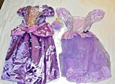 3 Piece Girls 4 - 6 Disney Rapunzel - Purple Dress Up HALLOWEEN COSTUME EUC