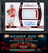 2025 National Treasures Will Howard Flawless Rookie Patch Auto RUBY #02/20 SSP