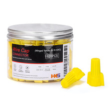 120 PCS Yellow Wire Nuts - AWG 18-10 Winged Electrical Wire End Connectors - Twi