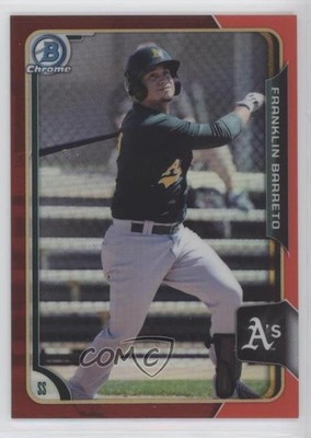 2015 Bowman Chrome Prospects Red Refractor 5/5 Franklin Barreto #BCP227 xi6
