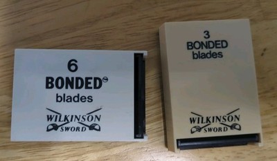 Old Wilkinson Sword Bonded Blades. Pack Of 3 And 6 (Only 4 blades) ''Read''