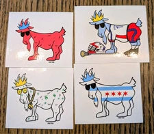 Goat USA Stickers Decals, 4-Pack Red Lax Money Colato  