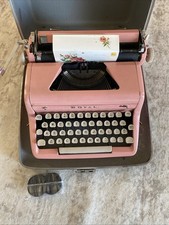 VTG 50s Royal Typewriter Bubble Gum Pink Retro Carrying Case Mid Century Modern thumbnail