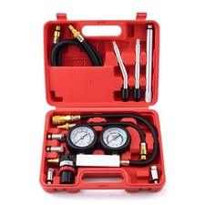 Cylinder Leak Down Tester Kit Automotive Engine Compression Dual Gauge Leakd...