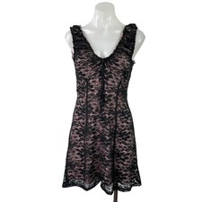 Urban Outfitters Maxwell Floral Lace Overlay Sleeveless A Line Mini Dress Size M