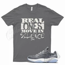 Grey REAL T Shirt for J1 11 CMFT Low Cool Medium Grey White Wolf 