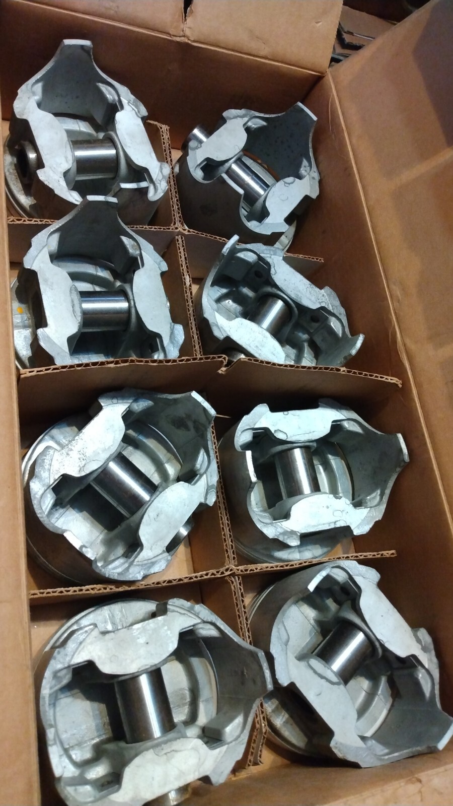 Vintage 454 TRW Flat Top Pistons L3027F +.020 Bore With Ring Set