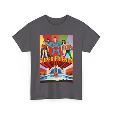 Super Friends T-Shirt - Batman, Superman, Wonder Woman, Robin - Hanna-Barbera