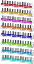 Cerpourt 8 Pack Nail Polish Rack Wall Mounted Shelf,Clear Acrylic Organizer Nail