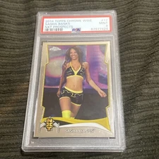 sasha banks 2014 topps chrome wwe nxt prospects rookie #17 psa 9