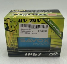 Savox Waterproof 5th Scale Digital Servo #1P67  HV 74 - SW-0240MG