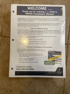 FMCSA Compliance Manual (sealed, loose pages) Updated July 2016 J. J. Keller