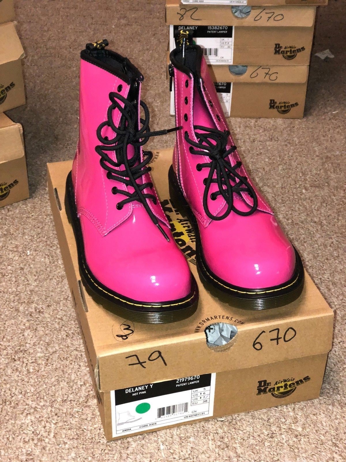 Dr. Martens in Hot Pink Boots for Women 