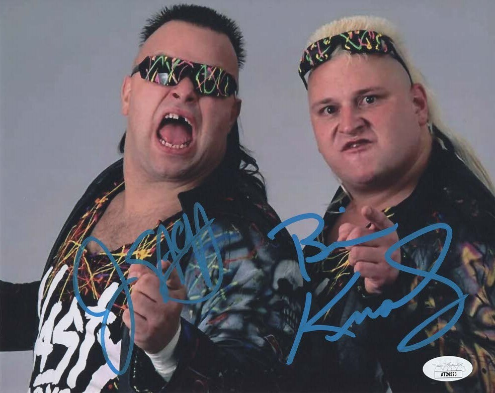 Brian Knobbs & Jerry Sags autographed signed 8x10 photo WWE WWF