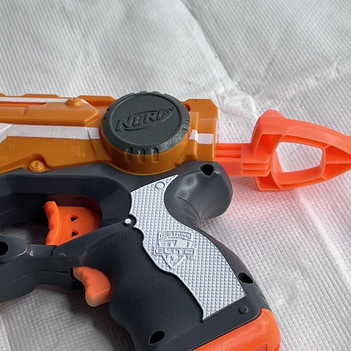 Nerf N-Strike Elite Firestrike Blaster Pistol Dart Orange Gun Tested Works  Laser