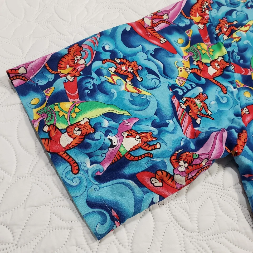 Винтажная футболка 70-х 80-х Princeton Reunion средний размер тигры виндсерфинг принт гавайская - Изображение 4 из 4