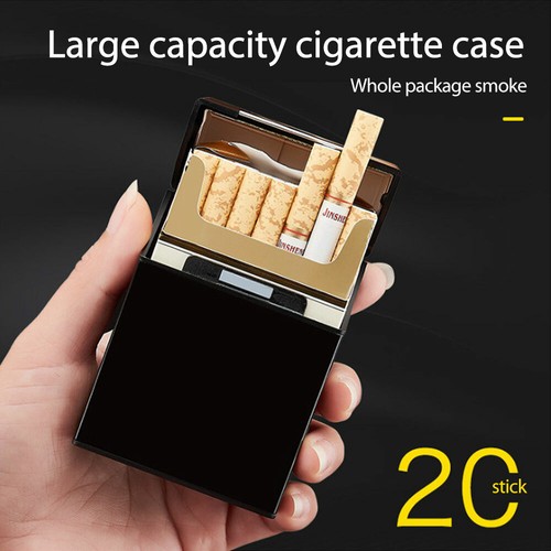 Zigarettenetui Aluminium Tabakhalter Aufbewahrungsbehälter Tasche Box 20 Zigaretten - Bild 9 von 17