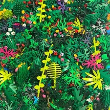 LEGO 50 Piezas Árboles Plantas Arbustos Hojas Arbustos Flores Follaje - Lote Aleatorio