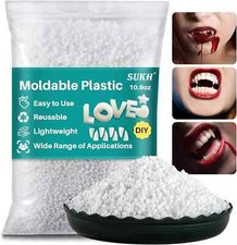 Meltable Moldable Plastic Pellets Thermoplastic Beads Polymorph Plastic 10.9Oz
