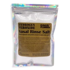 Sinus Plumber Hydrogen Peroxide Nasal Rinse Salt Allergy Cold and Flu Defense