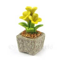Miniatur Handgefertigt Gelb Farbig Keramik
