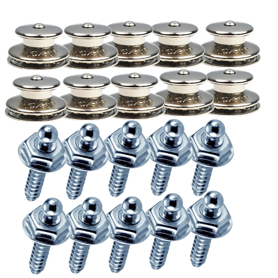 10 * LOXX Oberteil + Blech Holz Schrauben Drucknopf Persenning Plane Verschluss