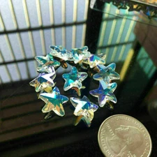 60x AB Starfish Crystal Faceted Prism Glass Suncatcher Chandelier Pendant Hole