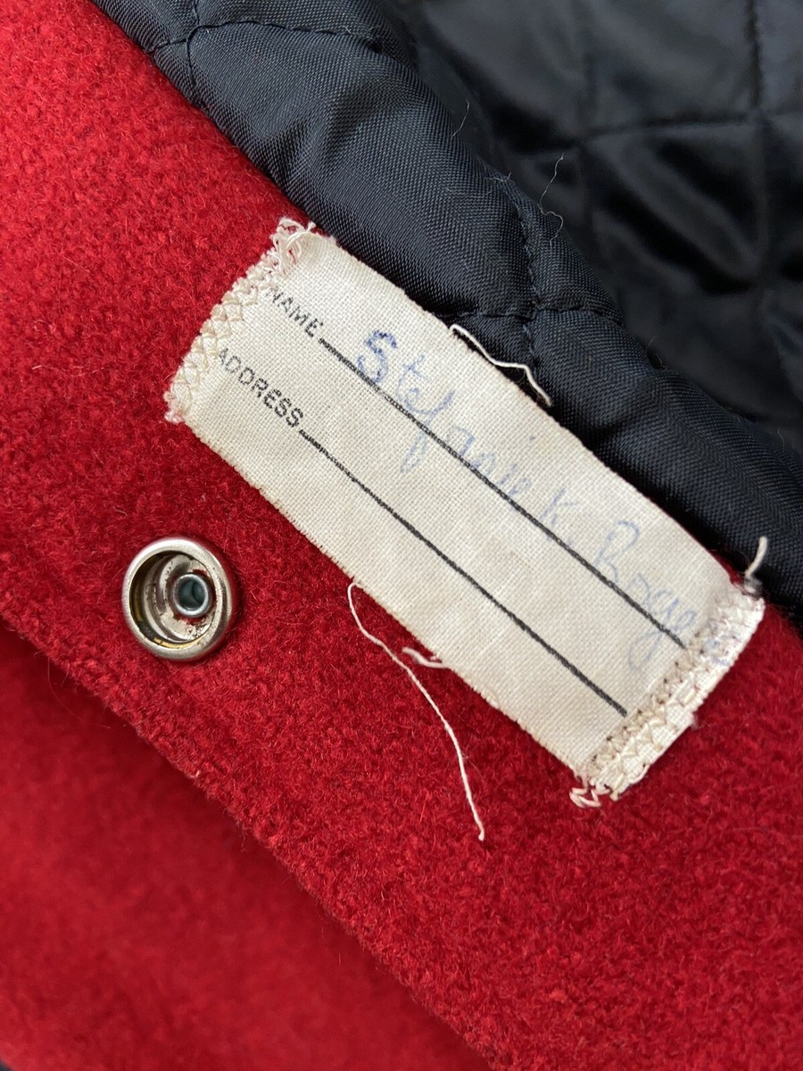 GOLDEN THREAD Brill Bros Milwaukee Wool Varsity Teddy Jacket GOLDEN THREAD Brill Bros Milwaukee Wool Varsity Teddy Jacket