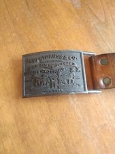 Vtg Levi Strauss Belt And Buckle Leather 30 Style 1267-3
