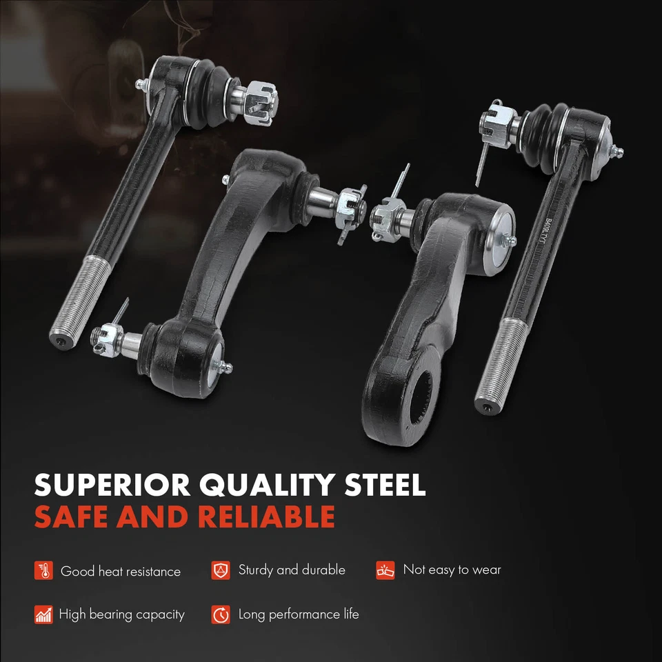 12x Front Tie Rod End w/ Ball Joint for Chevrolet G10 G20 GMC G1500 G2500 83-95 - Image 3 of 4