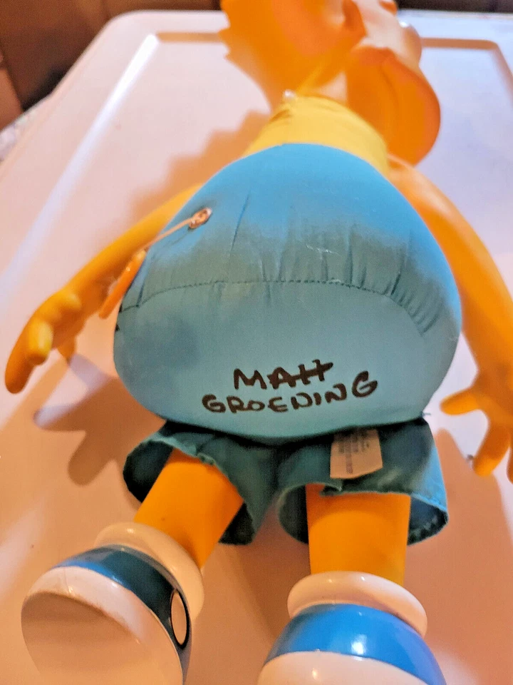 "Muñeco de peluche Bart Simpson vintage 1990 18"" que habla tirar de la cuerda Los Simson Dan-Dee" Foto 3 de 4