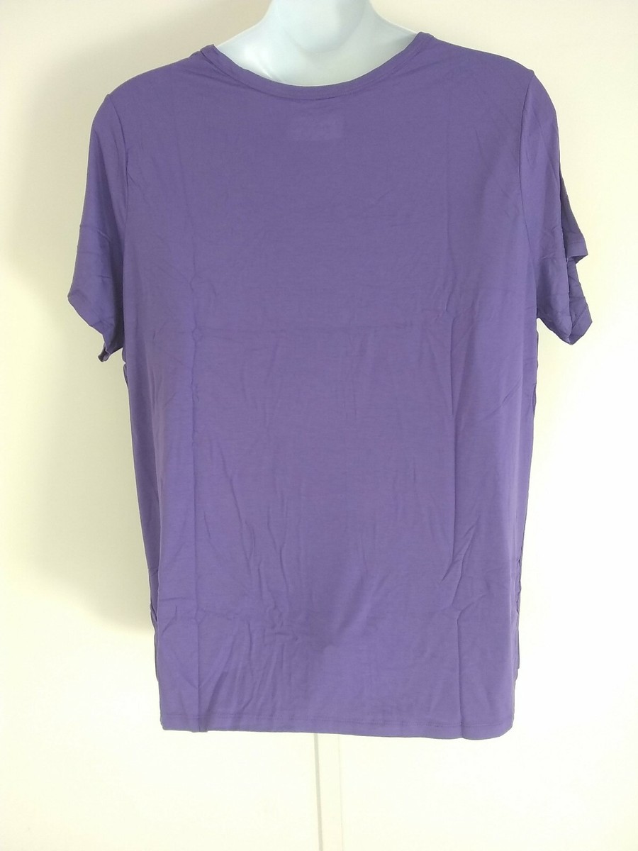 Ava & Viv Women's Short Sleeve Mountain Purple T-shirt size