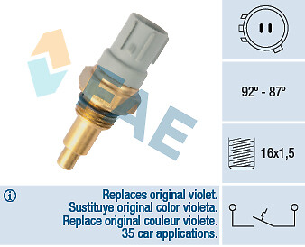 FAE 36390 Temperaturschalter, Kühlerlüfter für HONDA,ROVER